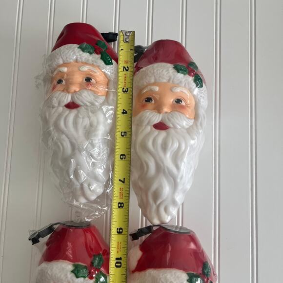 Lot of Vintage Christmas Blow Mold Santa Claus Light Topper Empire Sealed 90's - Picture 3 of 8